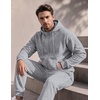 image:imageCOOFANDY Mens Tracksuits 2 Piece Set Full Zip Hoodie Jogging Sweat SuitsLight Gray