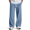 image:imageCOOFANDY Baggy Sweatpants Men Wide Leg Cotton Joggers for Men with PocketsGrey Blue