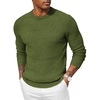 image:imageCOOFANDY Men Dress Crewneck Sweater Pullover Knit Long Sleeve Casual Slim Fit SweaterSeaweed Green