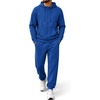 image:imageCOOFANDY Mens Tracksuits 2 Piece Set Full Zip Hoodie Jogging Sweat SuitsBlue