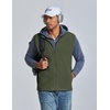 image:imageCOOFANDY Mens Polar Fleece Vest Lightweight Sleeveless Zip Up Jacket WarmArmy Green 02