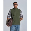 image:imageCOOFANDY Mens Polar Fleece Vest Lightweight Sleeveless Zip Up Jacket WarmArmy Green 02