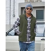 image:imageCOOFANDY Mens Polar Fleece Vest Lightweight Sleeveless Zip Up Jacket WarmArmy Green 02