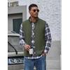 image:imageCOOFANDY Mens Polar Fleece Vest Lightweight Sleeveless Zip Up Jacket WarmArmy Green 02