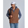 image:imageCOOFANDY Mens Polar Fleece Vest Lightweight Sleeveless Zip Up Jacket WarmBaked Clay