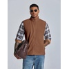 image:imageCOOFANDY Mens Polar Fleece Vest Lightweight Sleeveless Zip Up Jacket WarmBaked Clay