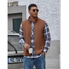 image:imageCOOFANDY Mens Polar Fleece Vest Lightweight Sleeveless Zip Up Jacket WarmBaked Clay