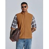 image:imageCOOFANDY Mens Polar Fleece Vest Lightweight Sleeveless Zip Up Jacket WarmBrown