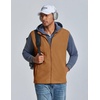 image:imageCOOFANDY Mens Polar Fleece Vest Lightweight Sleeveless Zip Up Jacket WarmBrown