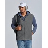 image:imageCOOFANDY Mens Polar Fleece Vest Lightweight Sleeveless Zip Up Jacket WarmCharcoal Heather