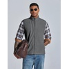 image:imageCOOFANDY Mens Polar Fleece Vest Lightweight Sleeveless Zip Up Jacket WarmCharcoal Heather