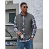 image:imageCOOFANDY Mens Polar Fleece Vest Lightweight Sleeveless Zip Up Jacket WarmCharcoal Heather