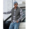 image:imageCOOFANDY Mens Polar Fleece Vest Lightweight Sleeveless Zip Up Jacket WarmCharcoal Heather