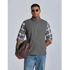 image:imageCOOFANDY Mens Polar Fleece Vest Lightweight Sleeveless Zip Up Jacket WarmDark Grey
