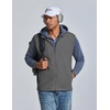 image:imageCOOFANDY Mens Polar Fleece Vest Lightweight Sleeveless Zip Up Jacket WarmDark Grey