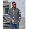 image:imageCOOFANDY Mens Polar Fleece Vest Lightweight Sleeveless Zip Up Jacket WarmDark Grey