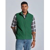 image:imageCOOFANDY Mens Polar Fleece Vest Lightweight Sleeveless Zip Up Jacket WarmEvergreen