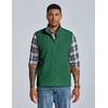 image:imageCOOFANDY Mens Polar Fleece Vest Lightweight Sleeveless Zip Up Jacket WarmEvergreen