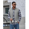 image:imageCOOFANDY Mens Polar Fleece Vest Lightweight Sleeveless Zip Up Jacket WarmLight Grey
