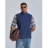 image:imageCOOFANDY Mens Polar Fleece Vest Lightweight Sleeveless Zip Up Jacket WarmNavy Blue