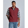 image:imageCOOFANDY Mens Polar Fleece Vest Lightweight Sleeveless Zip Up Jacket WarmWine Red