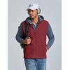 image:imageCOOFANDY Mens Polar Fleece Vest Lightweight Sleeveless Zip Up Jacket WarmWine Red