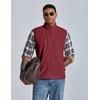 image:imageCOOFANDY Mens Polar Fleece Vest Lightweight Sleeveless Zip Up Jacket WarmWine Red