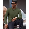 image:imageCOOFANDY Mens T Shirts Long Sleeve Cotton Blend TShirts Casual Crew Neck Soft Basic Tee ShirtsArmy Green
