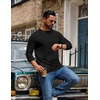 image:imageCOOFANDY Mens T Shirts Long Sleeve Cotton Blend TShirts Casual Crew Neck Soft Basic Tee ShirtsBlack 3 Pack