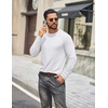 image:imageCOOFANDY Mens T Shirts Long Sleeve Cotton Blend TShirts Casual Crew Neck Soft Basic Tee ShirtsBlackWhiteDark Gray 3 Pack