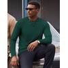 image:imageCOOFANDY Mens T Shirts Long Sleeve Cotton Blend TShirts Casual Crew Neck Soft Basic Tee ShirtsLake Green