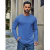 image:imageCOOFANDY Mens T Shirts Long Sleeve Cotton Blend TShirts Crew Neck Soft Casual Basic Tee ShirtsBlue