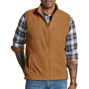 image:imageCOOFANDY Mens Polar Fleece Vest Lightweight Sleeveless Zip Up Jacket WarmBrown