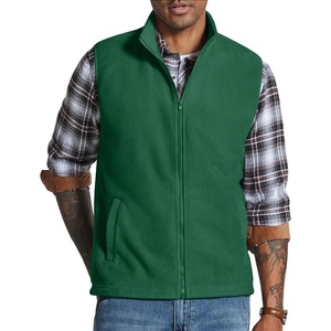 image:imageCOOFANDY Mens Polar Fleece Vest Lightweight Sleeveless Zip Up Jacket WarmEvergreen
